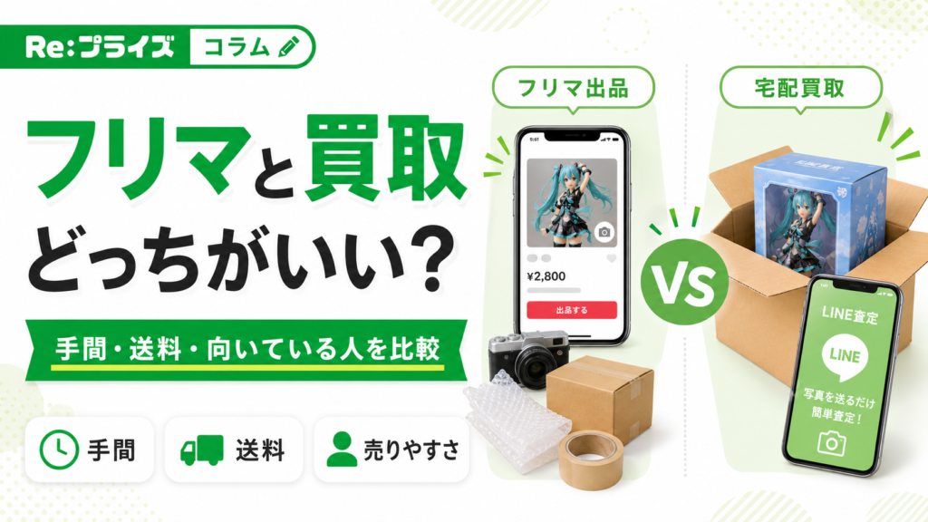 プライズフィギュアはフリマと買取どっちがいい？手間・送料・向いている人を比較